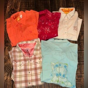 Vintage Twenty X Show Shirts size L Western Horse Show Shirts Lot of 5